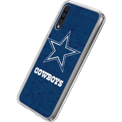 NFL Dallas Cowboys Distressed Galaxy A50 Clear Case